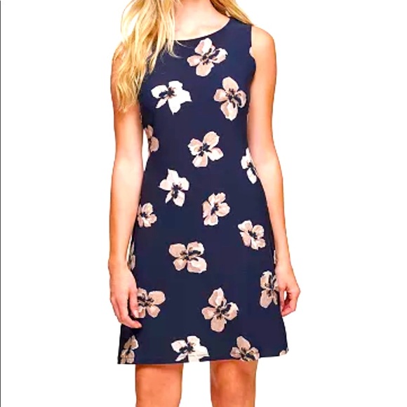 TOMMY HILFIGER- BLUE FLORAL-DRESS - Picture 1 of 9